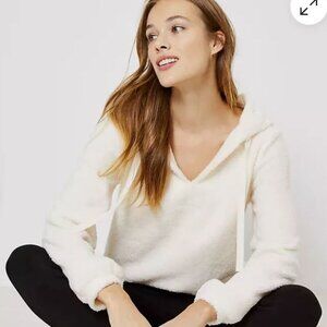 LOFT White V-Neck Sweater